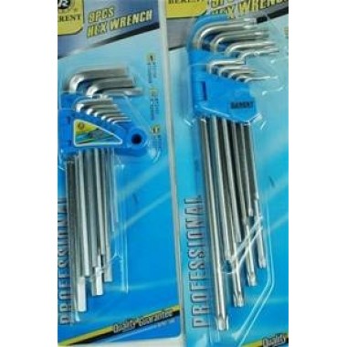 BERENT 9pc Hex & Star Wrench Sets